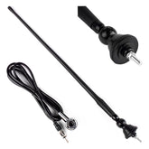 Bilantenne i gummi med adapter, sett fra siden