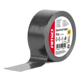 Svart tape 25 mm x 9 m i pakke med 9 stk