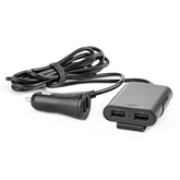 USB-billader med uttak foran og bak samt fire USB-utganger