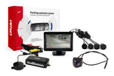 Parkeringssystem med fire svarte HD-310-sensorer