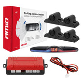 Parkeringsassistent med MAX LED-display og fire svarte sensorer