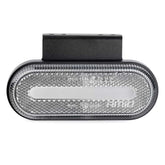 Ovalt sett med hvite LED-markeringslys sett forfra