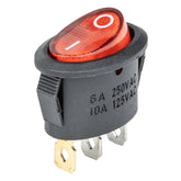 Elliptisk bryter 12V/230V med rødt lys
