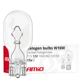 Halogenpærer W16W T15 16W 12V med klart glass