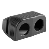Svart monteringskabinett med to 30 mm hull