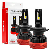 LED-frontlyspærer H4/H19 X3