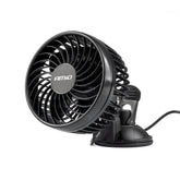 Svart bilvifte med sugekopp for 24 V