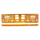 Metallic orange skiltplateramme sett forfra