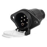 7-polet S-type tilhengerkontakt for 24 V i svart