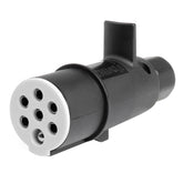 Svart 7-polet S-type tilhengerkontakt for 24 V