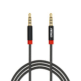 Svart AUX-kabel med mini-jack-plugg, 100 cm