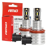LED-pærer H8 H9 H11 H16 med 6500 K hvitt lys