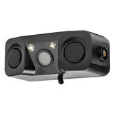 Svart HD-602 ryggekamera med LED og parkeringssensor