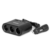 3-dobbel billader med USB-A- og USB-C-porter