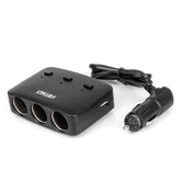 Trippel sigarettenneruttak med to USB-A-porter