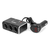 3-dobbel sigarettenneruttak med USB QC 3.0 og digitalt display