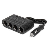 4-dobbel biluttak med USB-A- og USB-C-porter