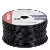 Sort CCA kabel på 100 meter rulle