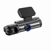 Dual dashcam med skjerm – front- og kupékamera (1080p, nattsyn, 360°)