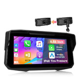 6,86” motorsykkelskjerm med CarPlay, Android Auto, AirPlay og TPMS