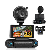 3" 2K dashcam med 4 kameraer – IPS-skjerm, G-sensor og DVR-opptaker