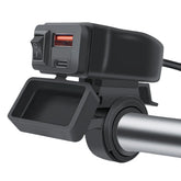 Motorsykkel USB-C- og USB QC3.0-lader med bryter