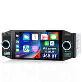 1-DIN bilradio 5" med Apple CarPlay & Android Auto (trådløs) – Bluetooth, FM, USB