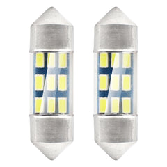Hvit LED-festoonpære med 9 SMD 3014-dioder