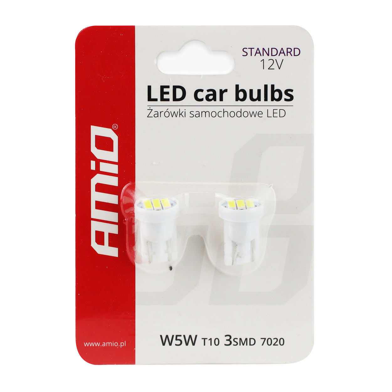LED-pære T10 W5W set forfra