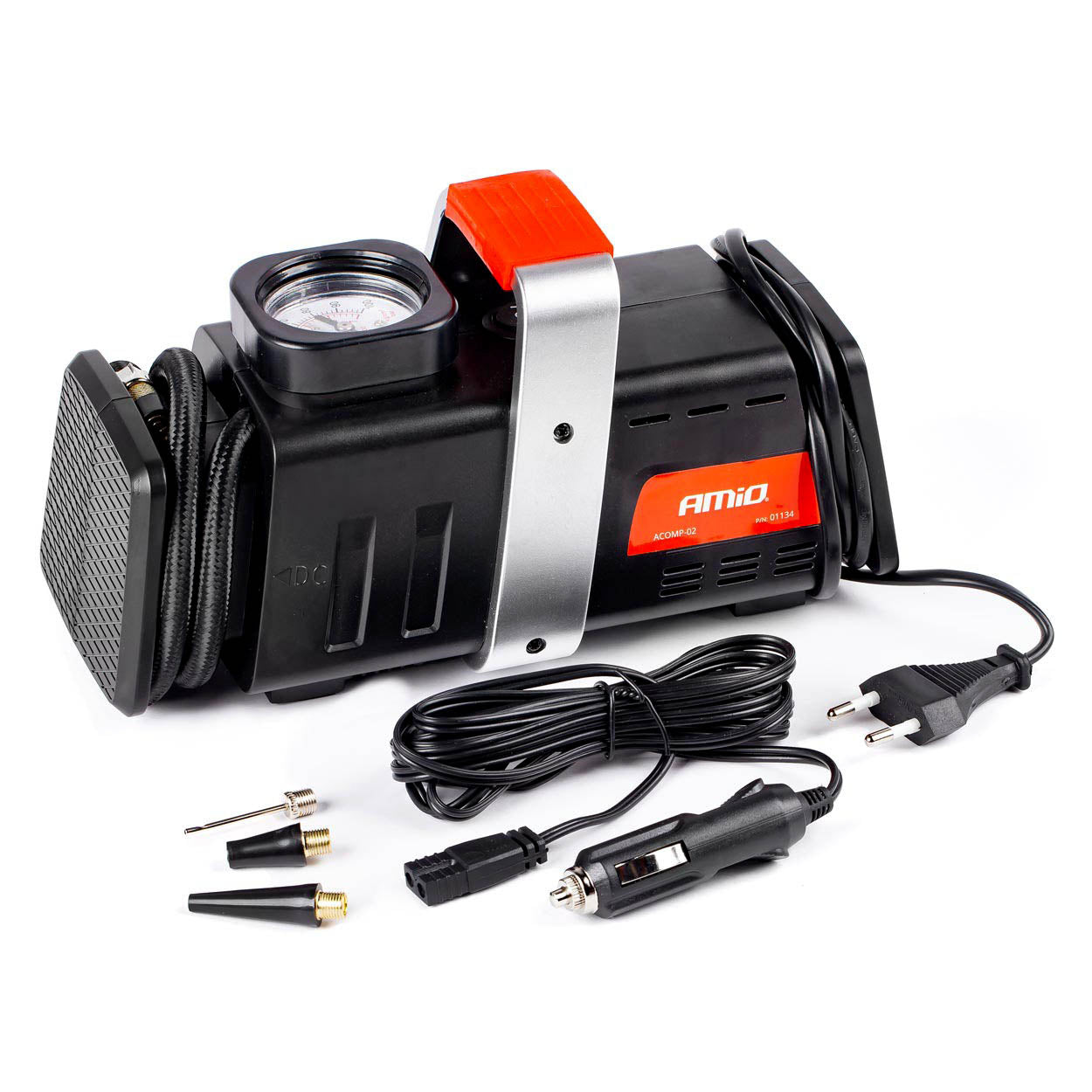 12 V/230 V autokompressor med manometer