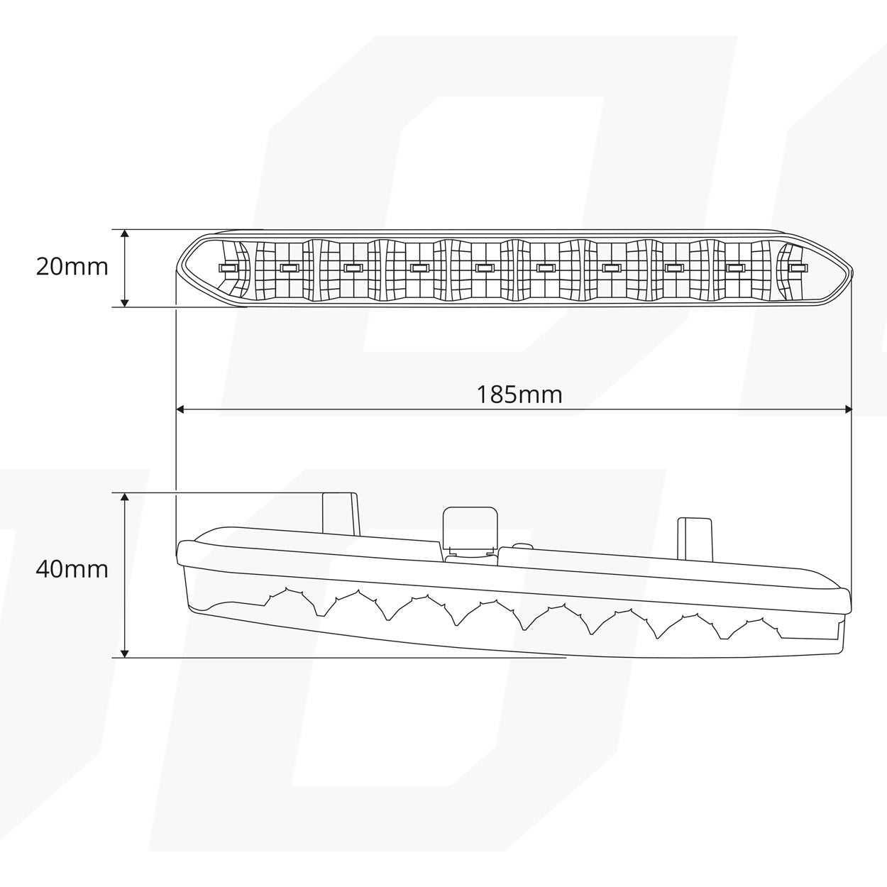 DRL 810 kjørelys med LED-rekke