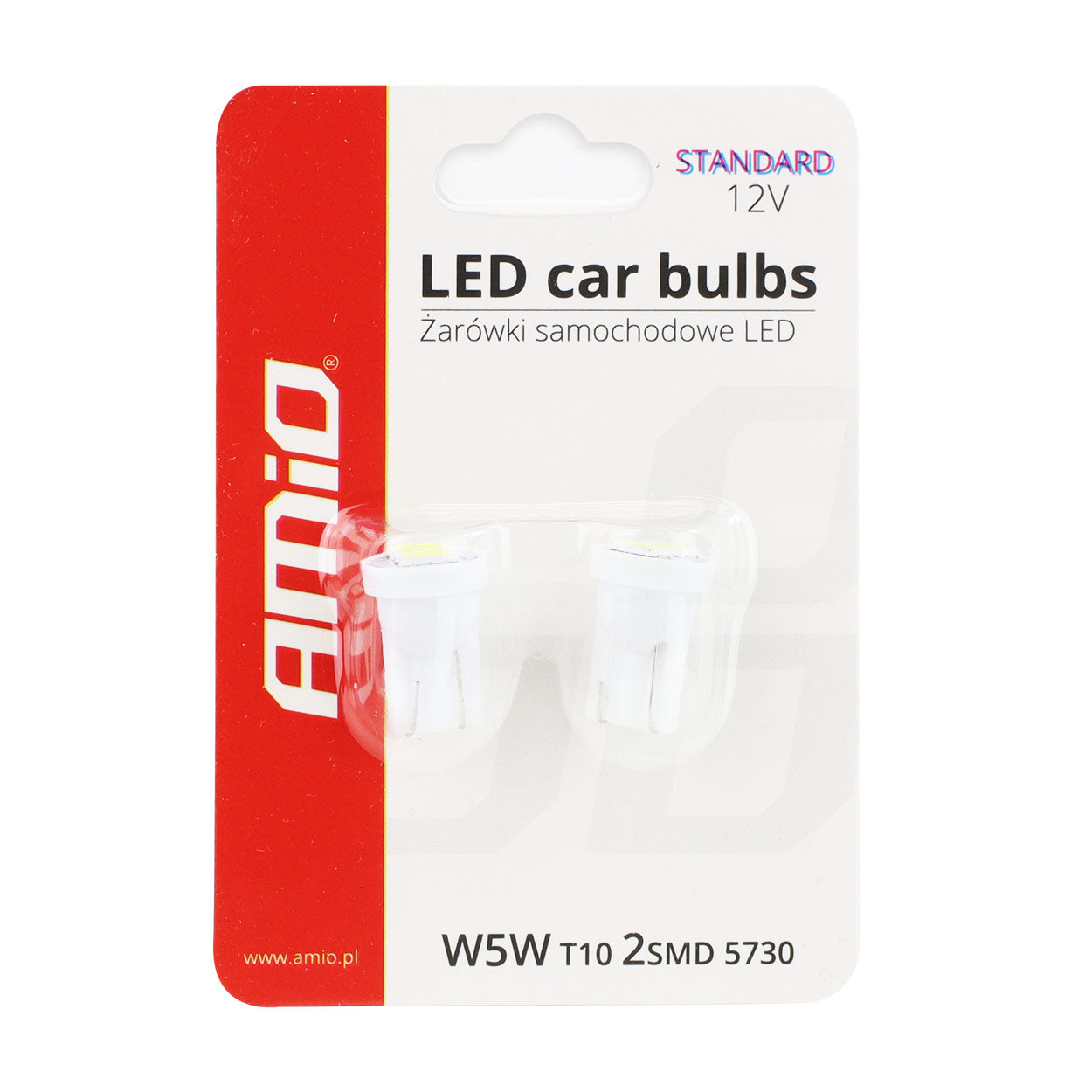 LED-pære T10 W5W med 2 SMD 5730-dioder