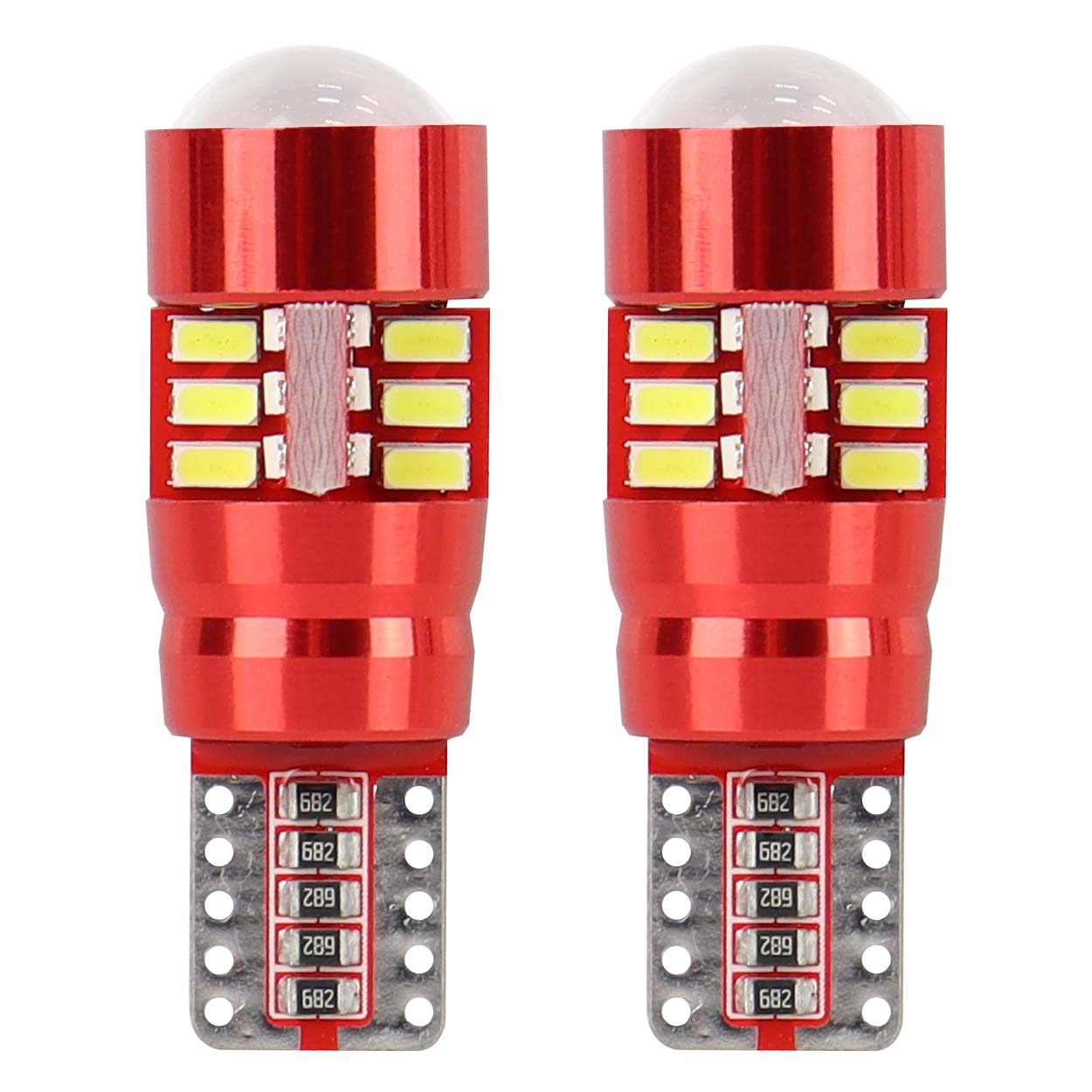 Hvid LED-pære T10 W5W med CANBUS og 27 SMD 3014-dioder