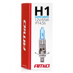 H1 Super White-halogenpære med blå farge