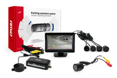 Parkeringsassistentsystem med 4,3 tommer TFT-display og fire sensorer