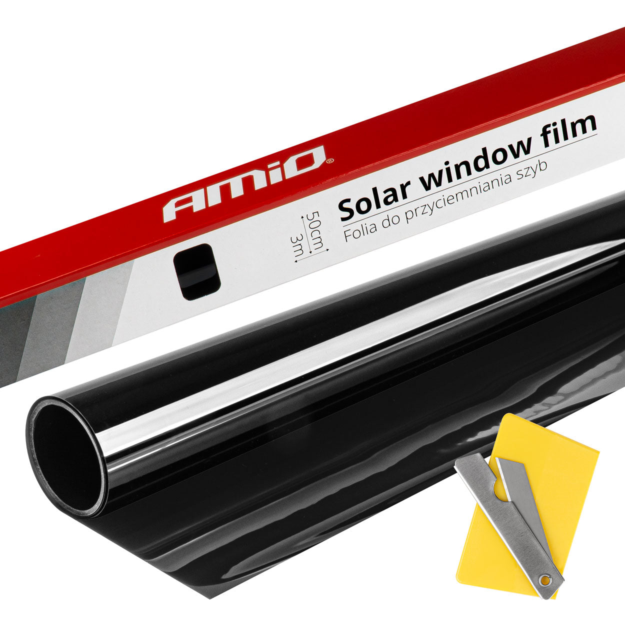 Mørk sort solfilm 50 x 300 cm