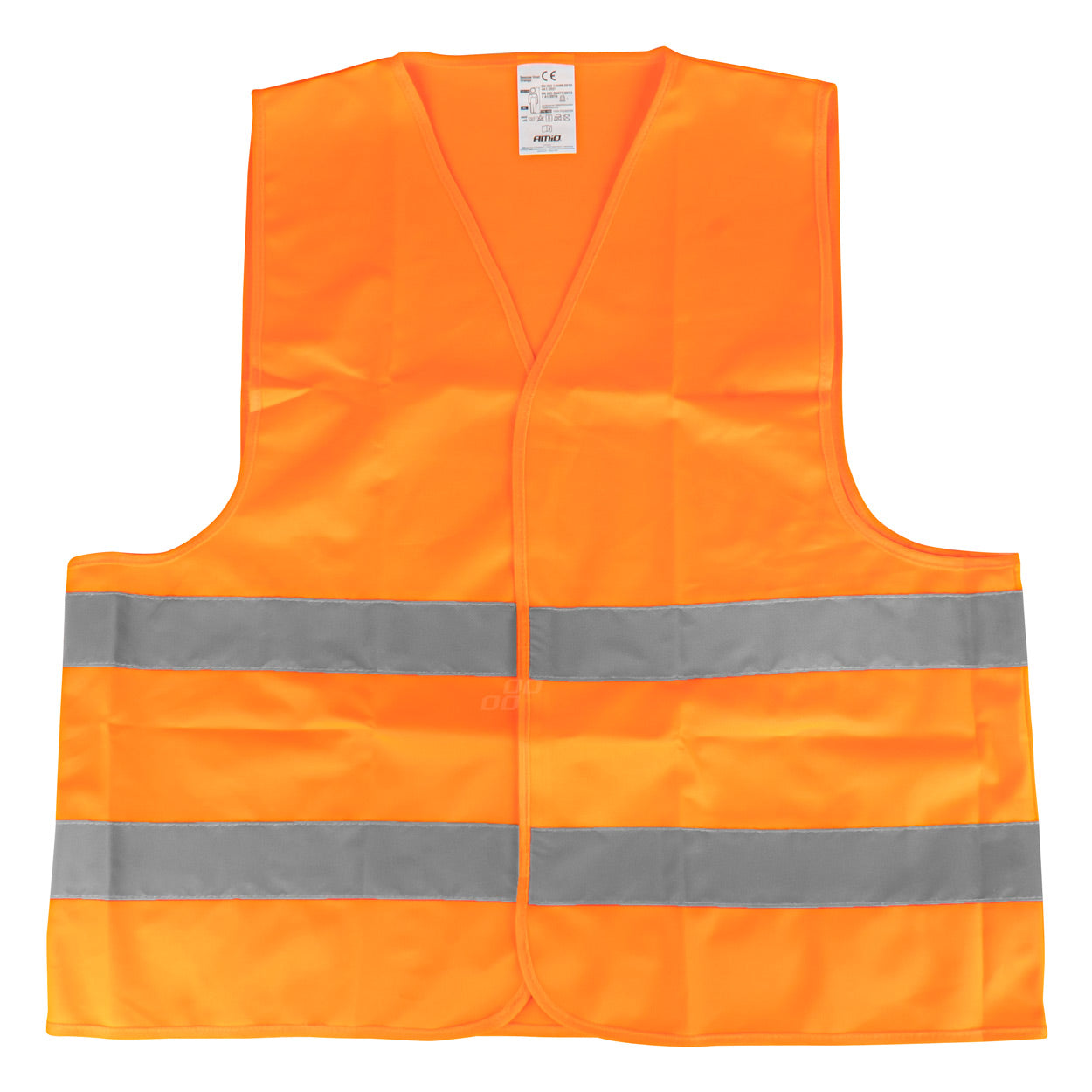 Oransje refleksvest i størrelse XL med refleksbånd