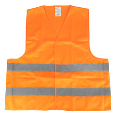 Oransje refleksvest i størrelse XL med refleksbånd