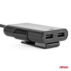 USB-billader med USB-utganger foran og bak