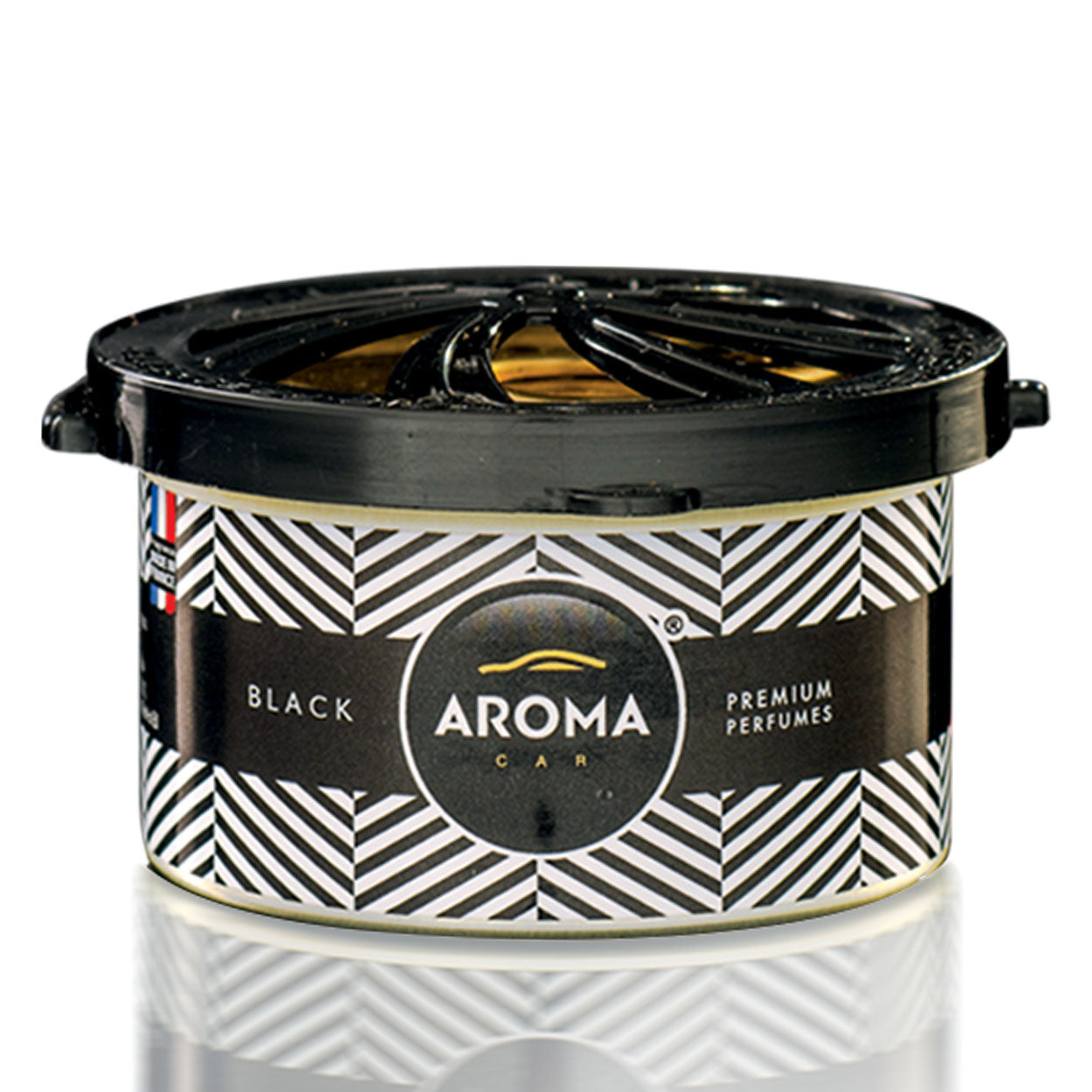 Aroma Car Prestige Organic Black billuftfrisker i sort boks