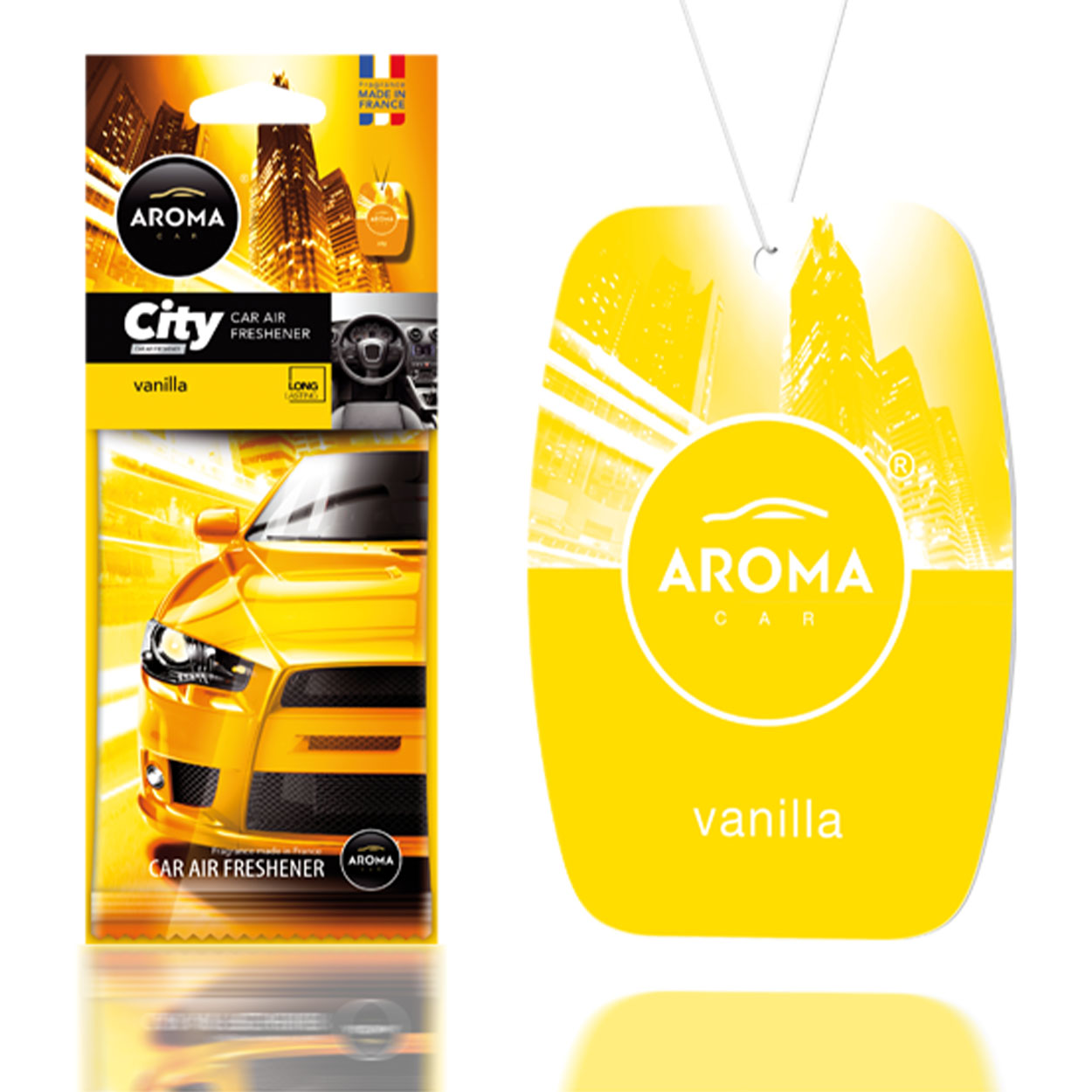 Aroma Car City Card billuft med vaniljeduft