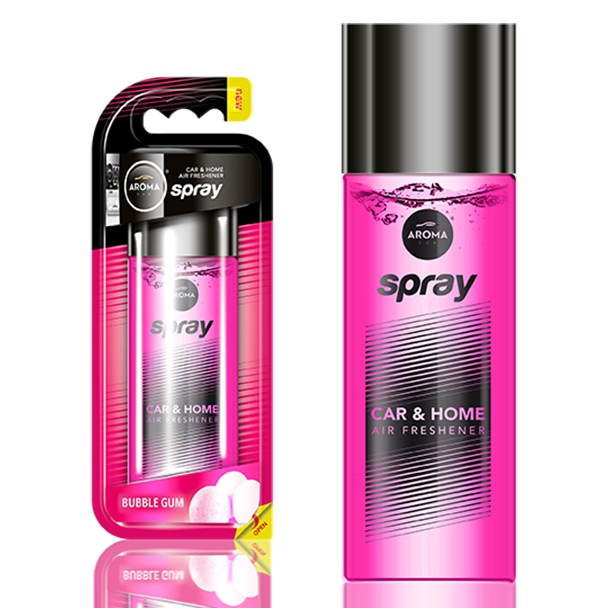 Bilparfyme med bubblegum-duft i glassflaske på 50 ml