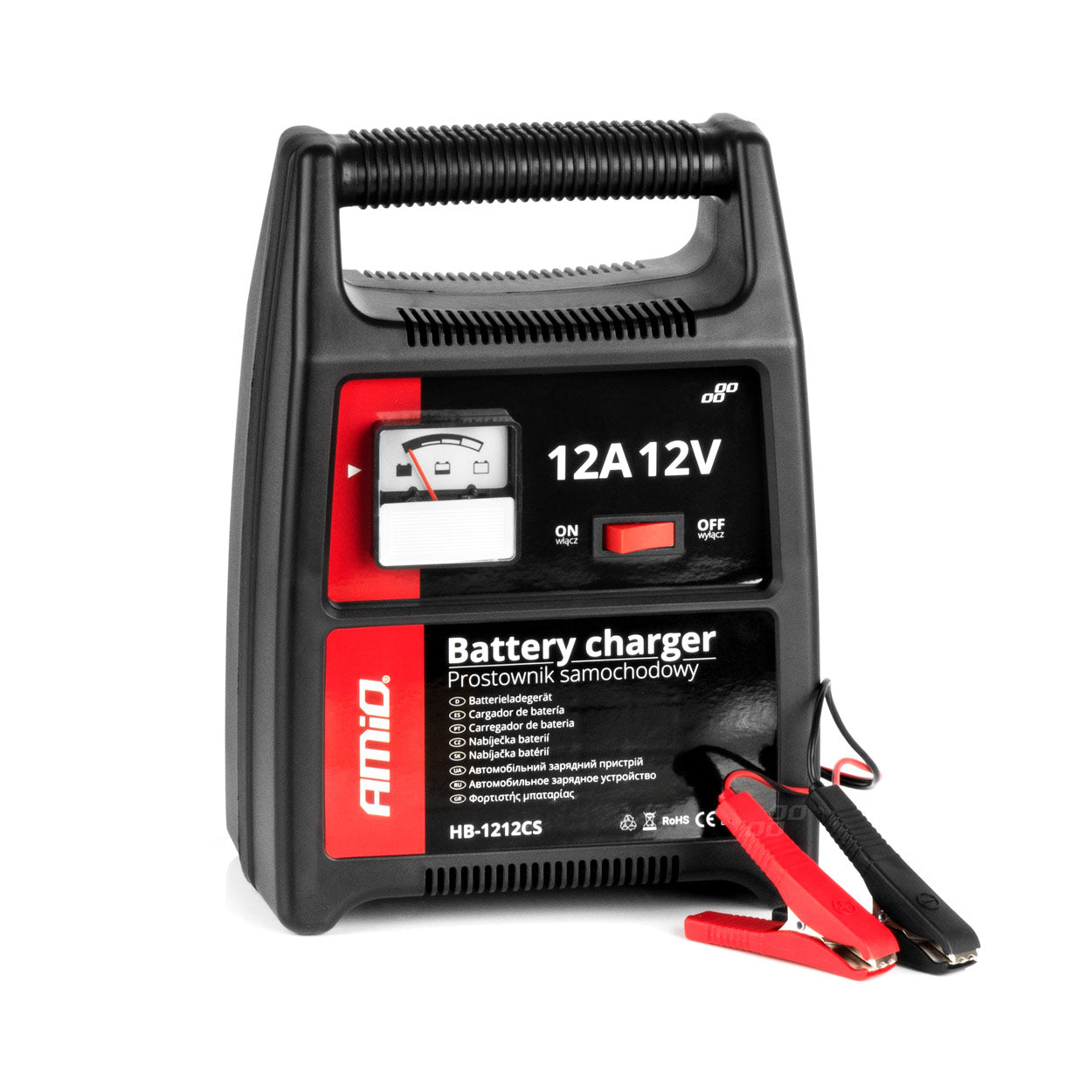 Batterioplader 12V 12A til syre-bly-batterier