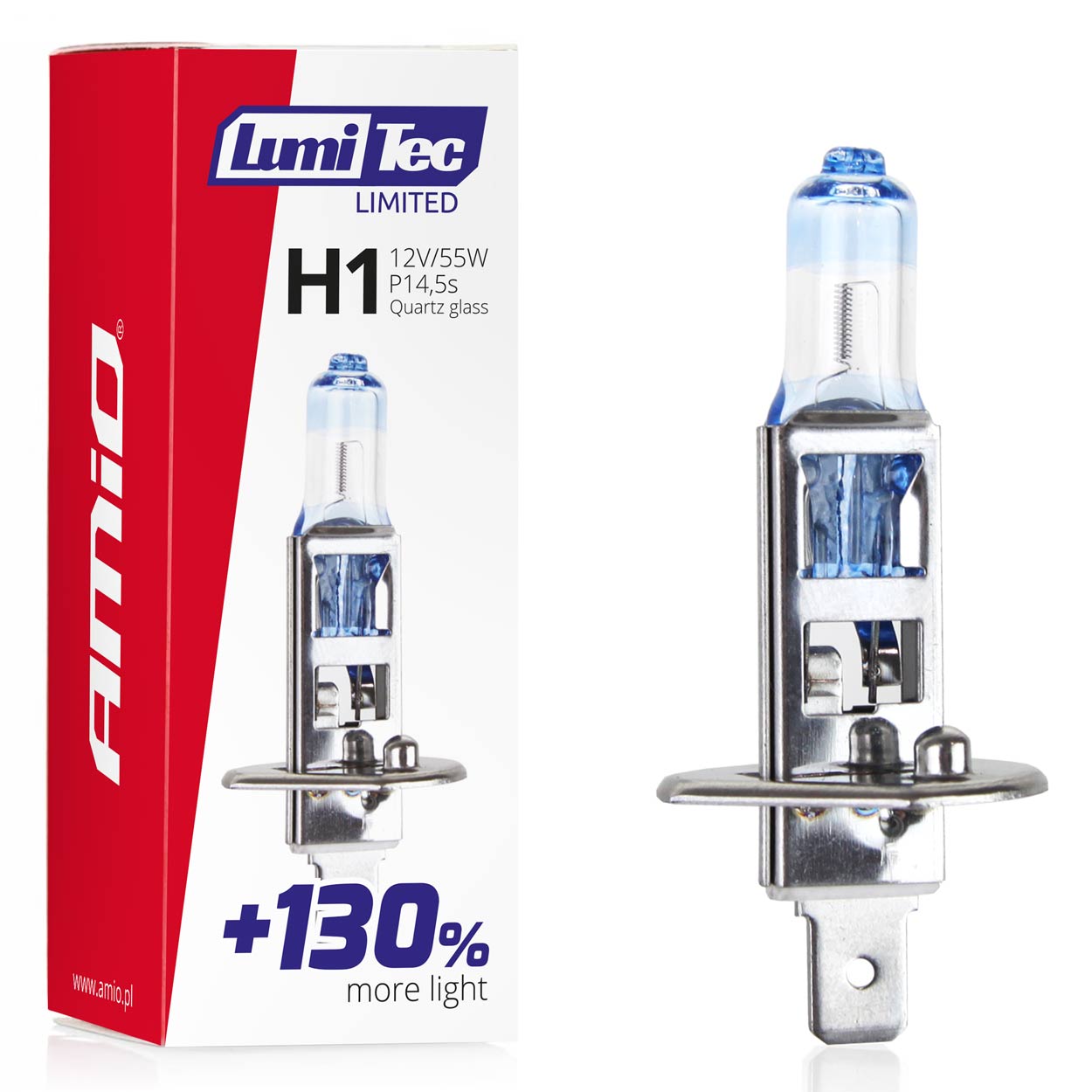 LumiTec H1-halogenpære 12 V 55 W med opptil 130 prosent mer lys