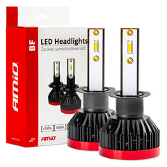H1 LED-frontlyspærer med 6000K lysfarge