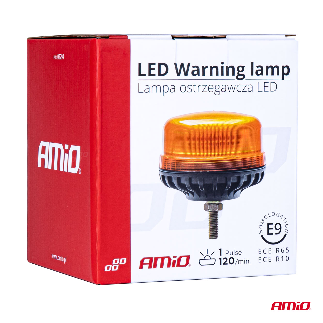 Orange blinkende LED-advarselslampe