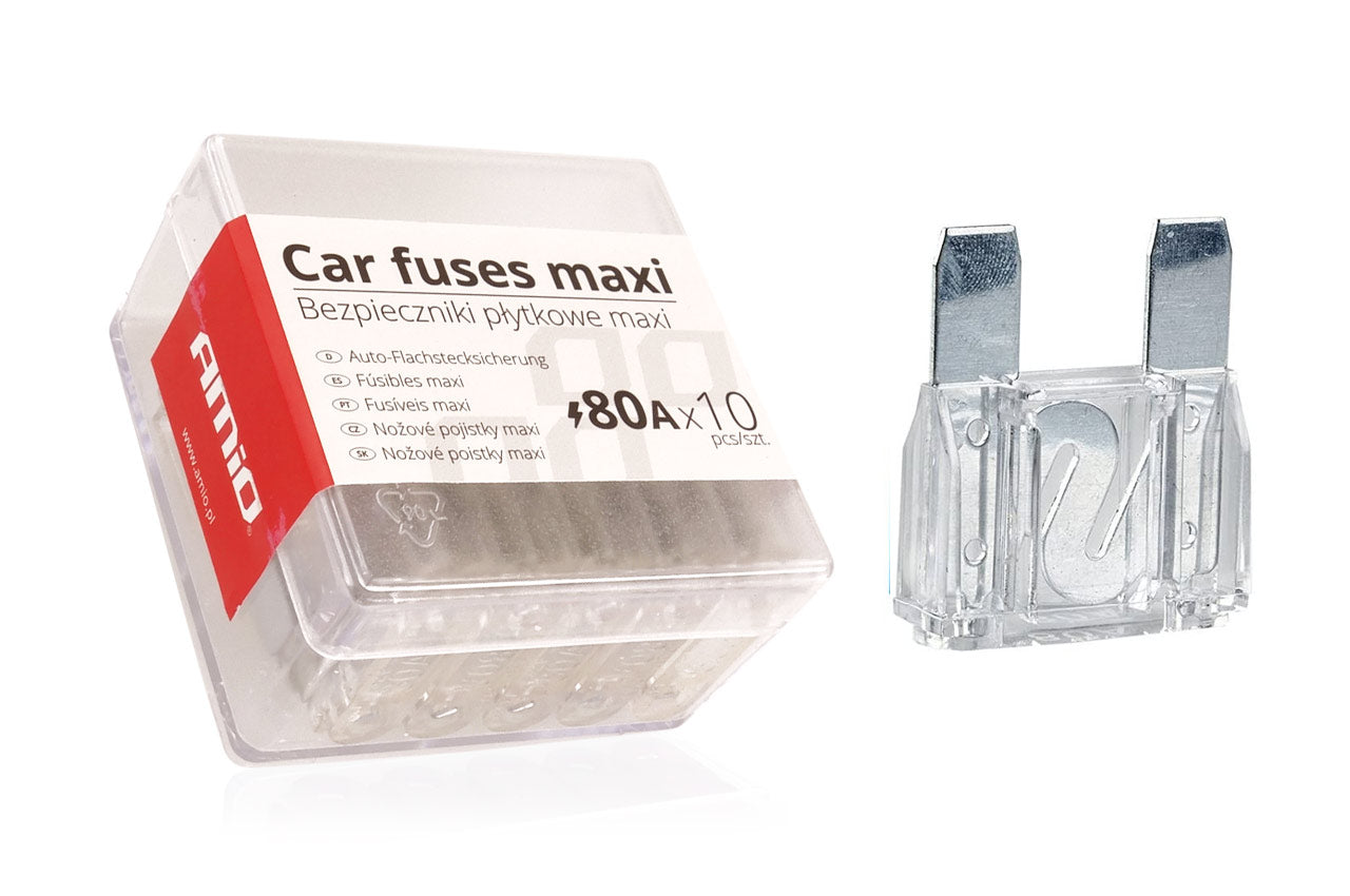 MAXI flatsikring 80A, pakke med 10 stk.