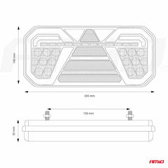 Bageste dynamiske LED-kombinationslygter