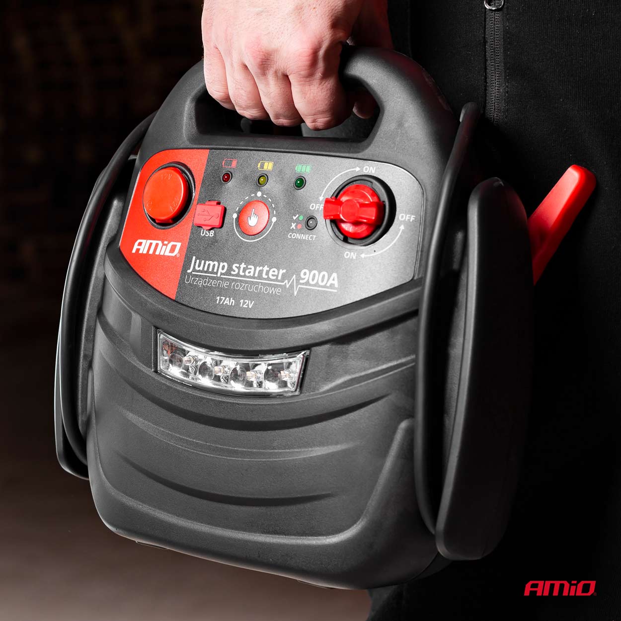 Jumpstarter med 5 V USB-opladning