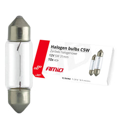 C5W Festoon-halogenpærer 31 mm 12 V 5 W, 10 stk.